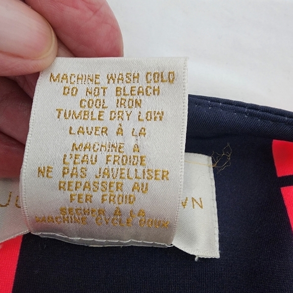 Julie Brown Geometric A-line pink Blue Dress Size S - Picture 2 of 10